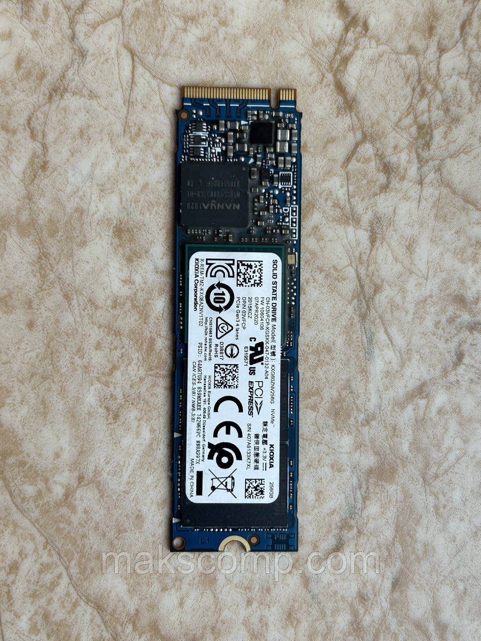 SSD Toshiba XG6 256GB PCIe NVMe (KXG60ZNV256G)
