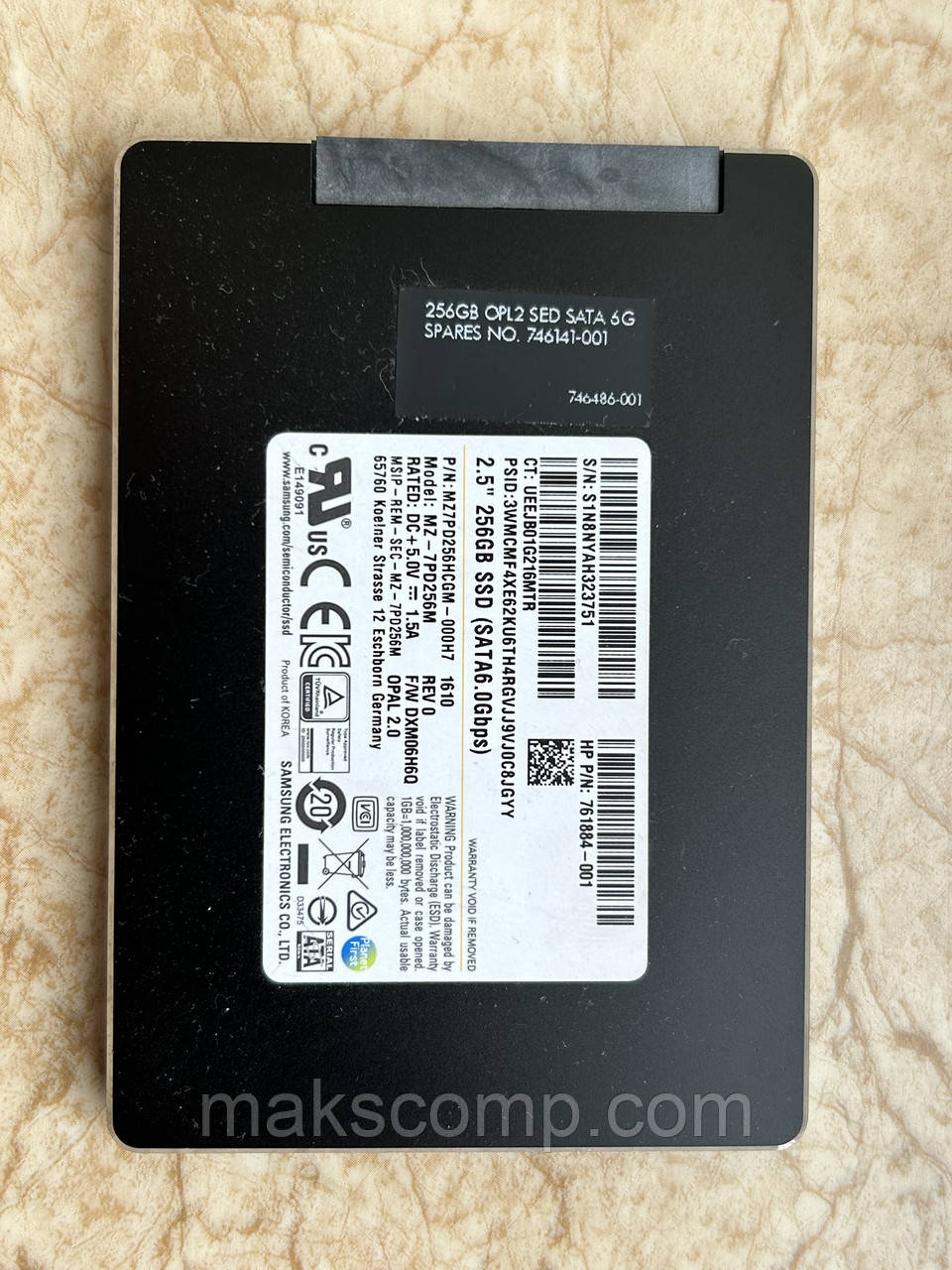 SSD Samsung SM841N (840 pro) 256Gb 2.5" SATAIII MLC (MZ7PD256HCGM)