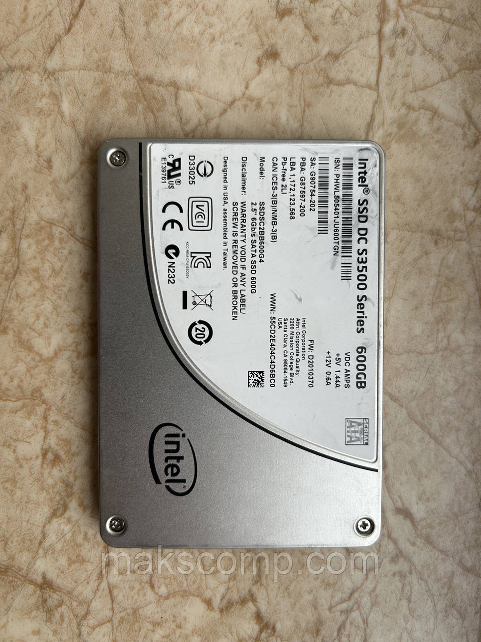 SSD Intel DC S3500 Series 600GB 2.5" SATAIII MLC (SSDSC2BB600G4)