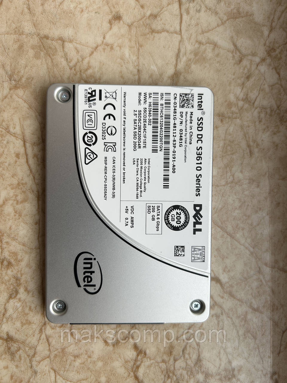 SSD Intel DC S3610 Series 200GB 2.5" SATAIII MLC (SSDSC2BX200G4R)