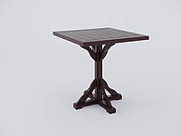 Деревянный стол уличный квадратный Wooden lake 80смx80см Коричневый Summer-sm-brown