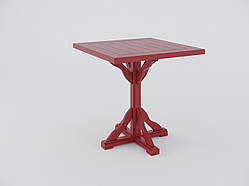 Дерев'яний стіл квадратний вуличний Wooden lake 80смx80см Червоний Summer-sm-red