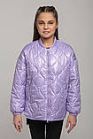 Весняна куртка на дівчинку Ліка лаванда, у розмірах 140-164, фото 4