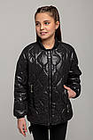 Весняна куртка на дівчинку Ліка чорний, у розмірах 140-164, фото 2