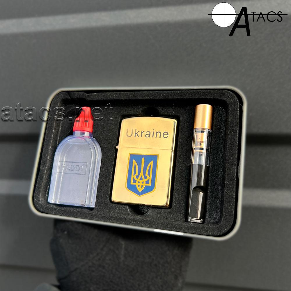 Набір подарунковий із бензиновою запальничкою в металевому кейсі