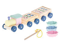 Розвиваюча іграшка дерев'яний поїзд Fun Game магнітна риболовля, сортер, каталка 3+ (57841), фото 3