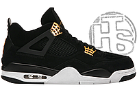 Мужские кроссовки Air Jordan 4 Retro Royalty Black White Gold 308497-032