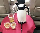 Автомобільний чайник-термос LifeWay 12/24v вольта 680мл від прикурювача у вантажівку, фуру, трек, машину для далекобійника Білий, фото 6