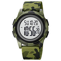 Детские камуфляжные часы Skmei Military спортивные зеленые