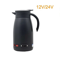 Автомобильный чайник-термос LifeWay 12/24 вольта 680мл от прикуривателя в грузовик машину для дальнобоя Черный