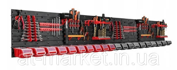 Панель для інструментів Kistenberg 230,0*39,0 см + 20 контейнерів із кришкою, фото 1