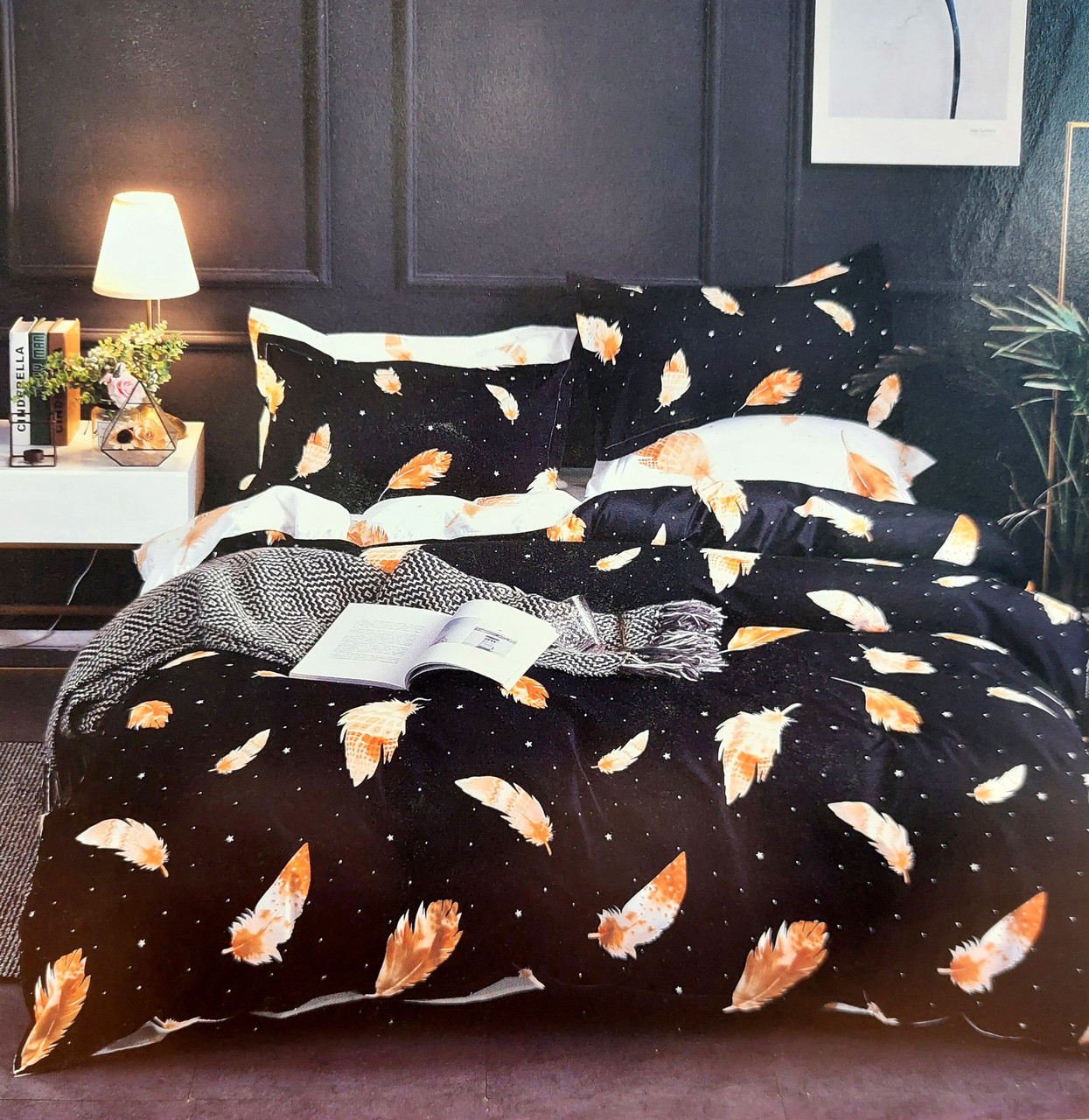 Постільна білизна Mancy House простирадло на гумці Євро