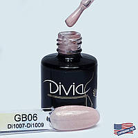 База камуфлирующая Divia Gummy Base (GB06 Natural Shimmer Peach), Di1007, 8ml