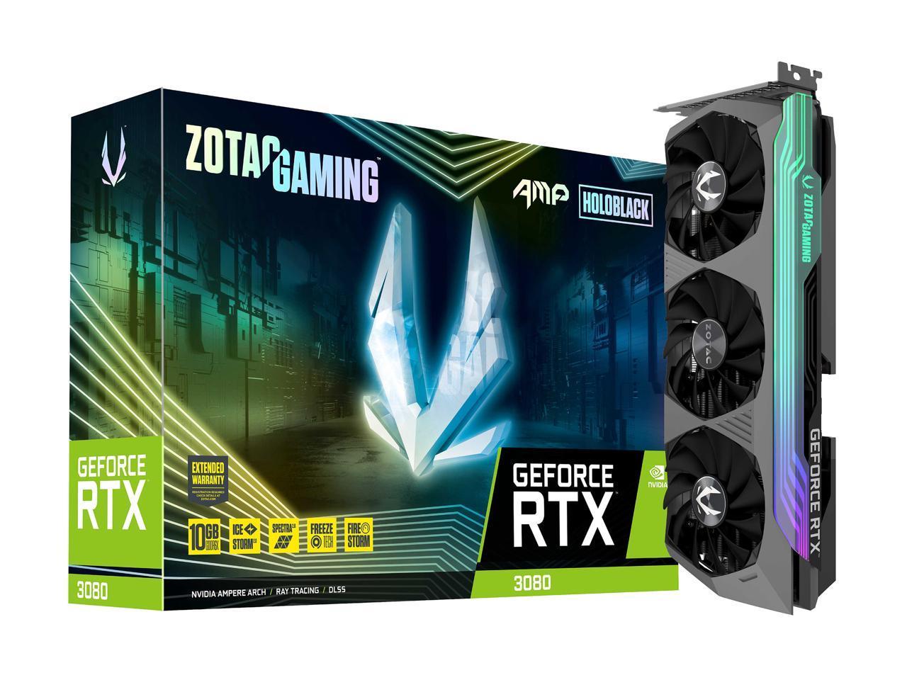 Відеокарта ZOTAC GeForce RTX 3080 AMP Holo 10GB GDDR6X 320-bit PCIE 4.0, HoloBlack