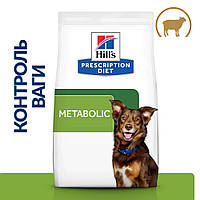 Сухой корм Hill s Prescription Diet Metabolic для собак для контроля и снижения веса, с ягненком и рисом, 1,5