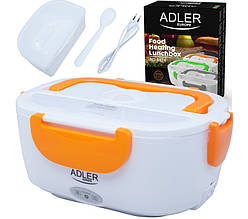 Ланчбокс, контейнер для їжі з підігрівом Adler AD 4474 orange (220V, 1,1 л, 50 °C, Польща)