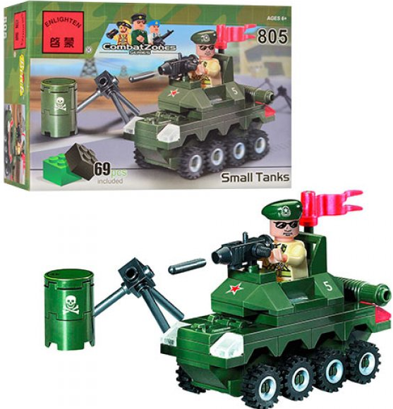 Конструктор Маленький танк Brick 805 (69 деталей)