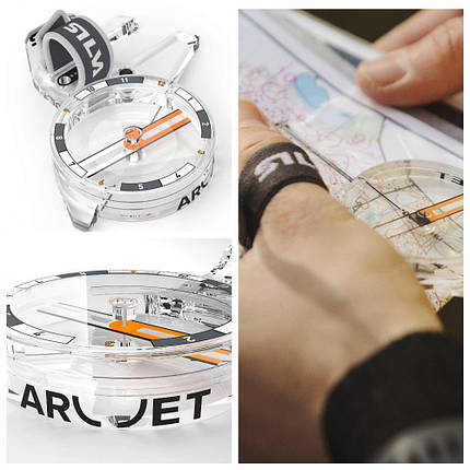 Компас на палець Silva Arc Jet C S (Left) | Точний професійний спортивний навігатор для бігунів, туристів і марафонців, фото 1