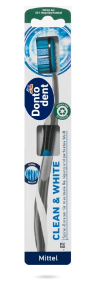 Зубна щітка Dontodent Clean & White середньої жорсткості 1шт