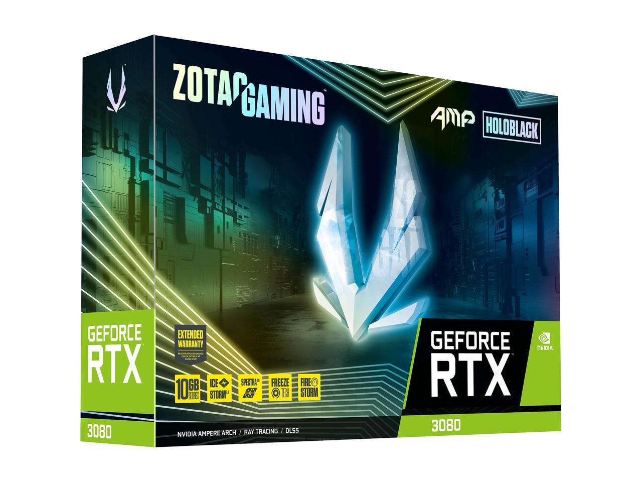 Видеокарта ZOTAC GeForce RTX 3080 AMP Holo 10GB GDDR6X 320-bit PCIE 4.0, HoloBlack - фото 8 - id-p1770977084