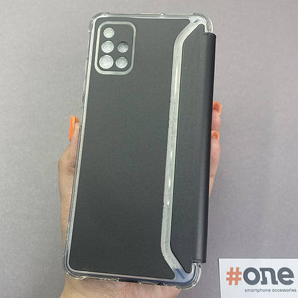 Чохол-книга для Samsung Galaxy A51 матова книжка на телефон самсунг галаксі а51 чорна y7u, фото 2