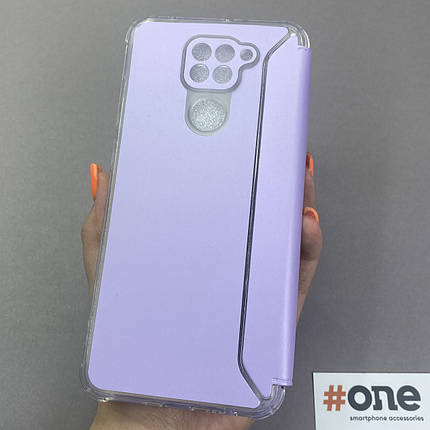 Чохол-книга для Xiaomi Redmi Note 9 матова книжка на телефон сяомі редмі нот 9 бузкова y7u, фото 3