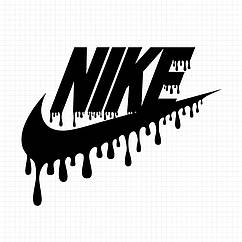Вінілова наклейка для декору  Nike 50 см