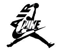 Виниловая наклейка для декора Nike air Jordan 50см