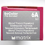 6A (темний блонд попелястий)  Стійка крем-фарба для волосся Matrix SoColor Pre-Bonded,90ml, фото 2