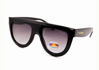 Поляризовані сонцезахисні модні брендові окуляри в спортивному стилі квадратна оправа чорні