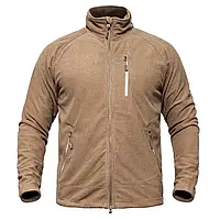 Тактична флісова кофта Pave Hawk PLY-5 Sand Khaki 2XL чоловіча з теплою підкладкою армейська довгий рукав