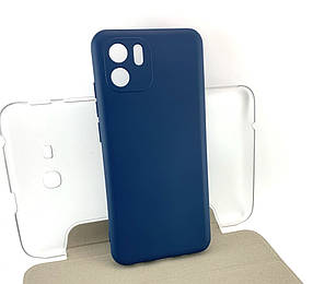 Чохол Xiaomi Redmi A1, A2 накладка MiAmi Lime бампер силіконовий з мікрофіброю синій
