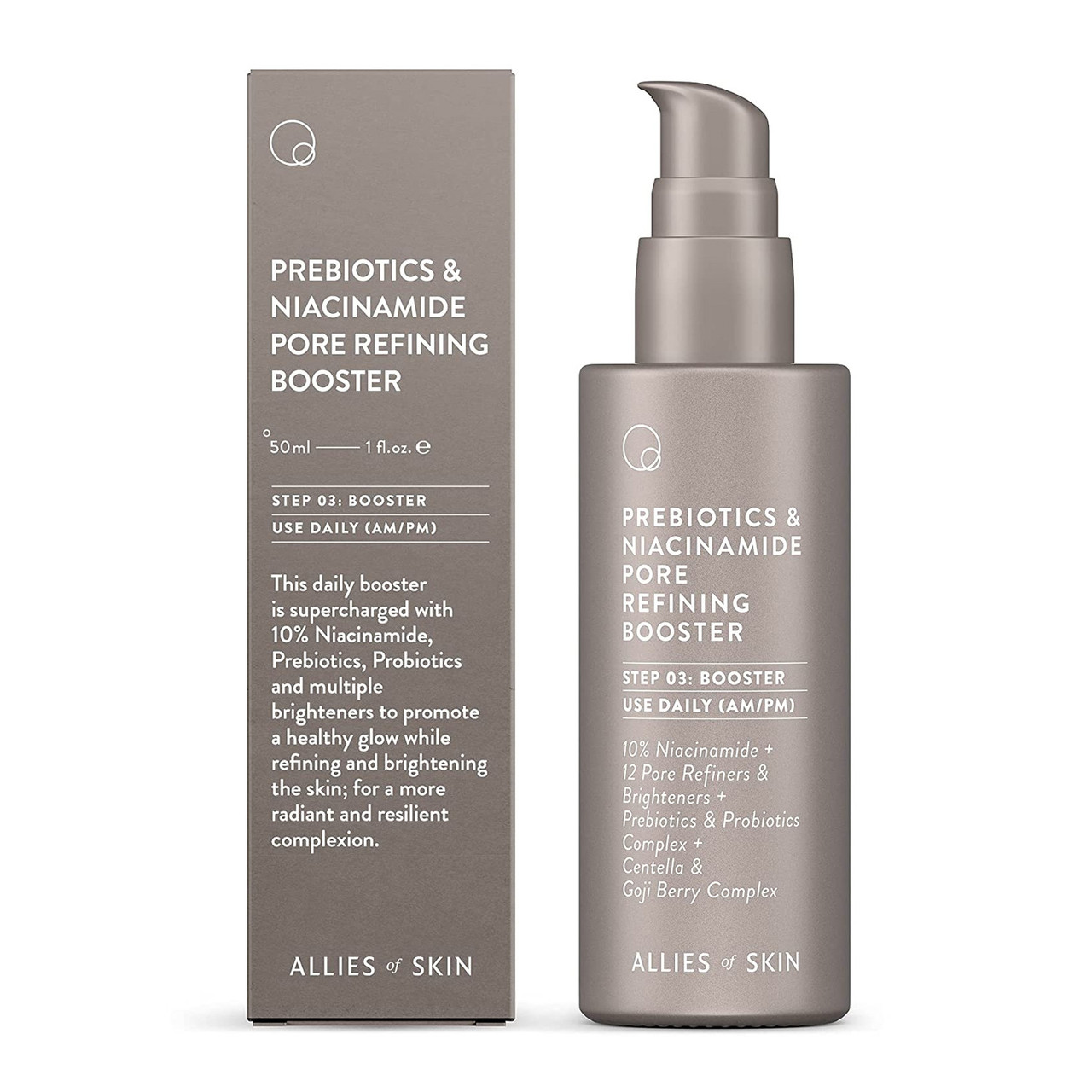 Сироватка-бустер для звуження пор Allies Of Skin Prebiotics and Niacinamide Pore Refining Booster