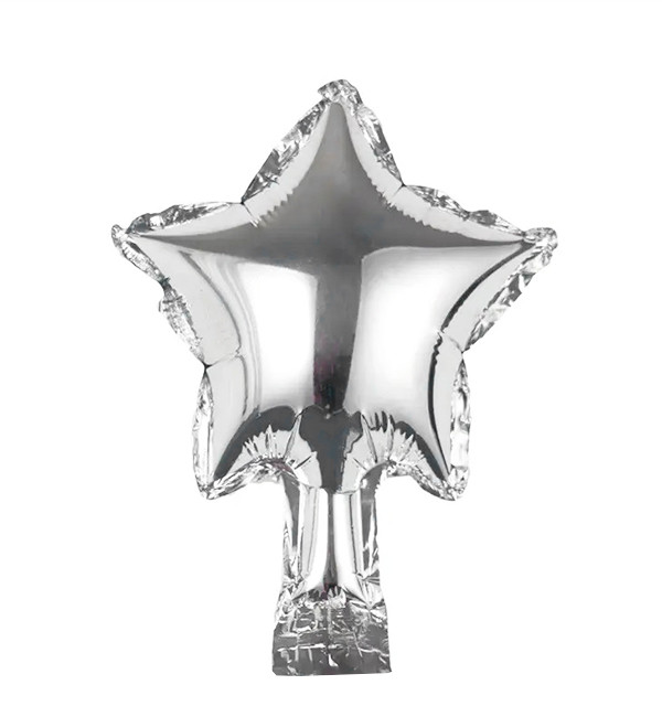 Повітряна кулька "Star" Ø - 12 см., колір - срібло