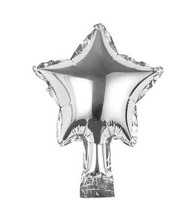 Повітряна кулька "Star" Ø - 12 см., колір - срібло, фото 1