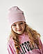 Шапка з відворотом для дівчинки на весну-осінь оптом - Артикул 3183, фото 2