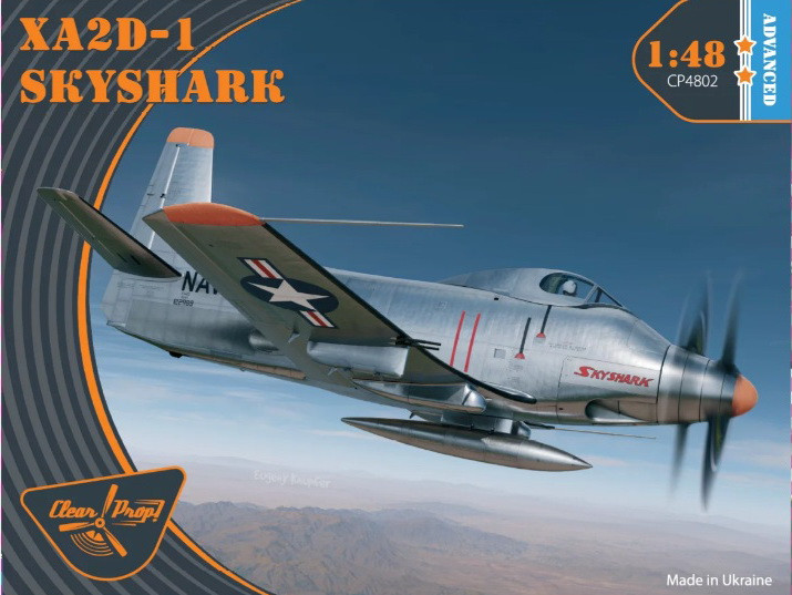 Пластикова модель 1/48 Clear Prop 4802 американський турбогвинтовий штурмовик XA2D-1 Skyshark