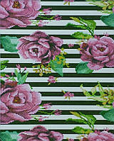Набір для творчості алмазна картина Лілові троянди Strateg розміром 40х50 см (D0015) (D0015)