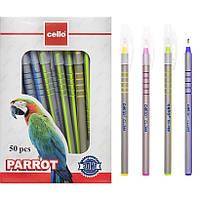 Ручка масляна PARROT Cello CL268A(368A) синя, 50 шт в упаковке (CL268A(368A)(94484))