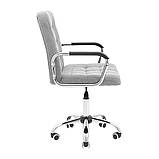 Офісне крісло Брукс Richman сіра тканина сидіння на коліщатках хром, фото 4