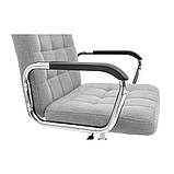 Офісне крісло Брукс Richman сіра тканина сидіння на коліщатках хром, фото 6