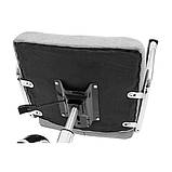 Офісне крісло Брукс Richman сіра тканина сидіння на коліщатках хром, фото 9