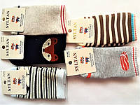 Детские теплые короткие махровые носки на мальчика и девочку с тормозами 0-6 месяцев, дина стопы 8-10 см