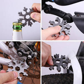 Універсальний інструмент багатофункціональний мультитул SNOWFLAKE WRENCH TOOL, фото 2