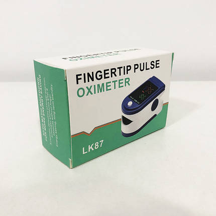 Пульсоксиметр Fingertip pulse oximeter LK87. Колір синій, фото 2