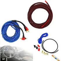 Набір проводів AWG/RCA для встановлення саббуфера GR-816 KIT 10GA/C011, фото 3