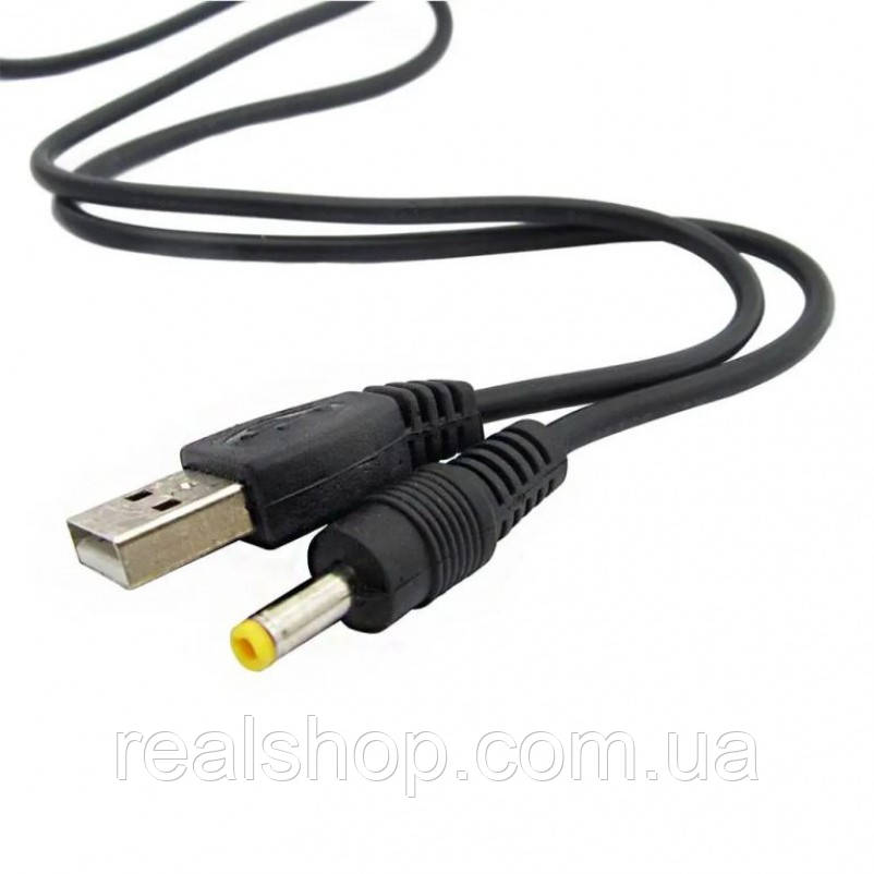 Кабель інжектор живлення 5V USB — DC (4.0/1.7) Yellow 0.8м.