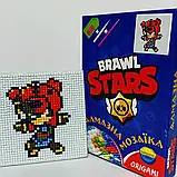 Дитяча алмазна мозаїка Origami Бравл Старс Брок 10*10 см, фото 2