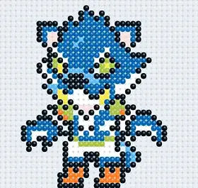 Дитяча алмазна мозаїка Origami Бравл Старс Леон Вервульф 10*10 см