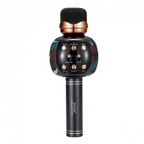 Бездротовий мікрофон караоке блютуз WSTER WS-2911 Bluetooth динамік. Колір: камуфляж, фото 2